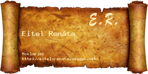 Eitel Renáta névjegykártya